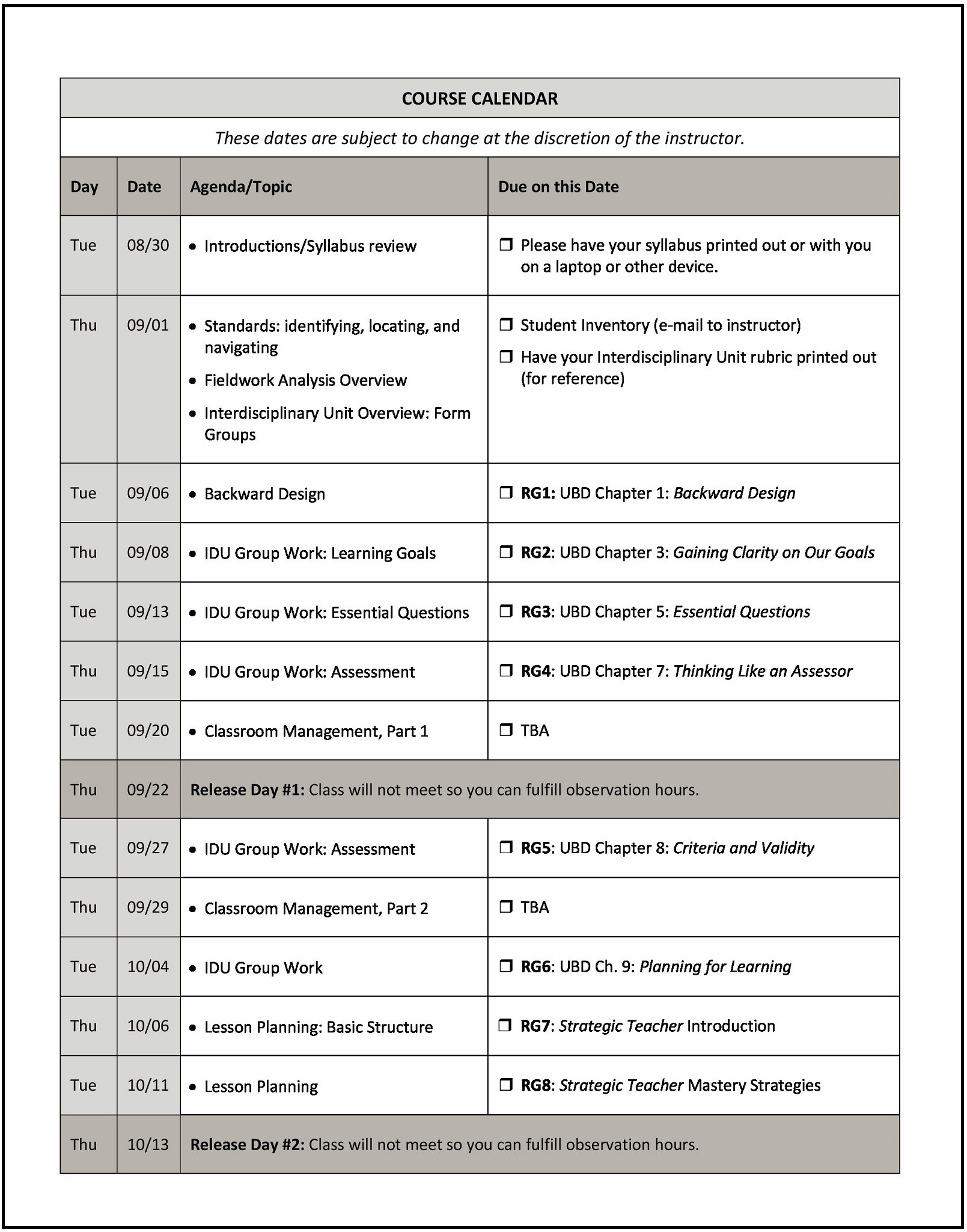 college creative writing course syllabus