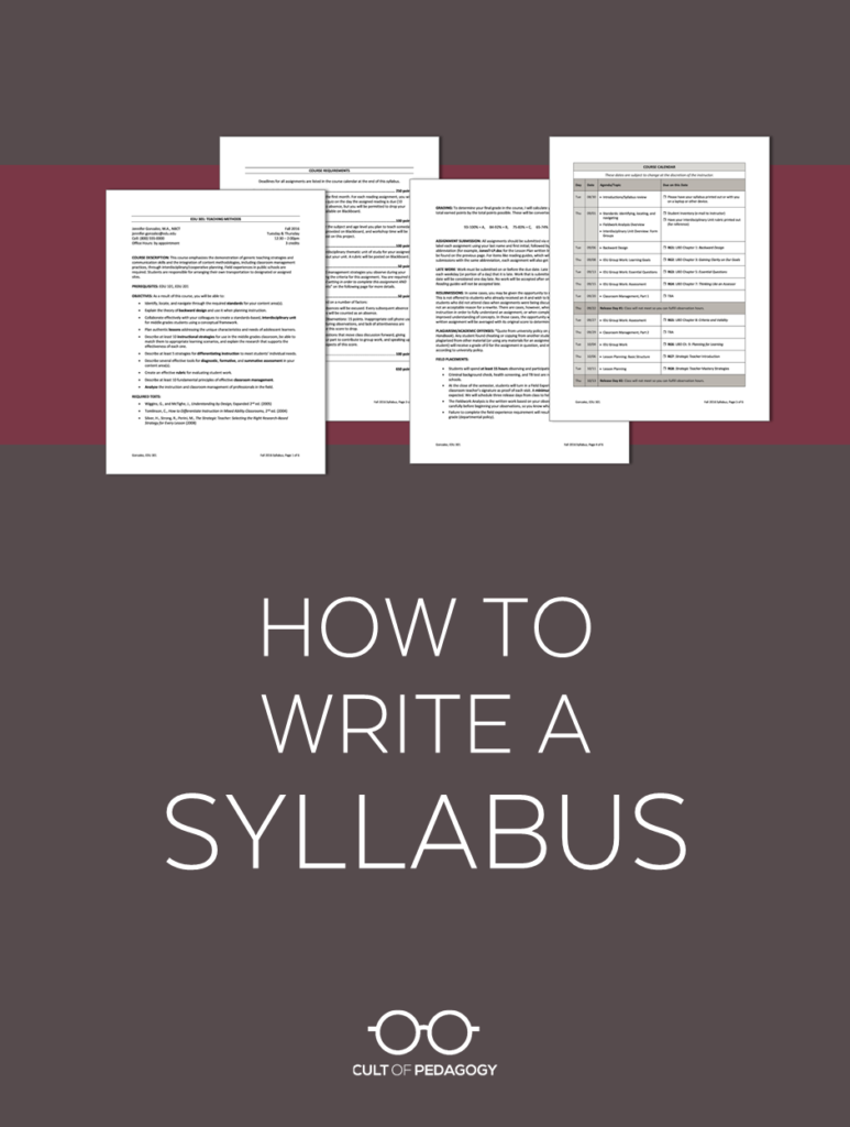 creative writing syllabus template