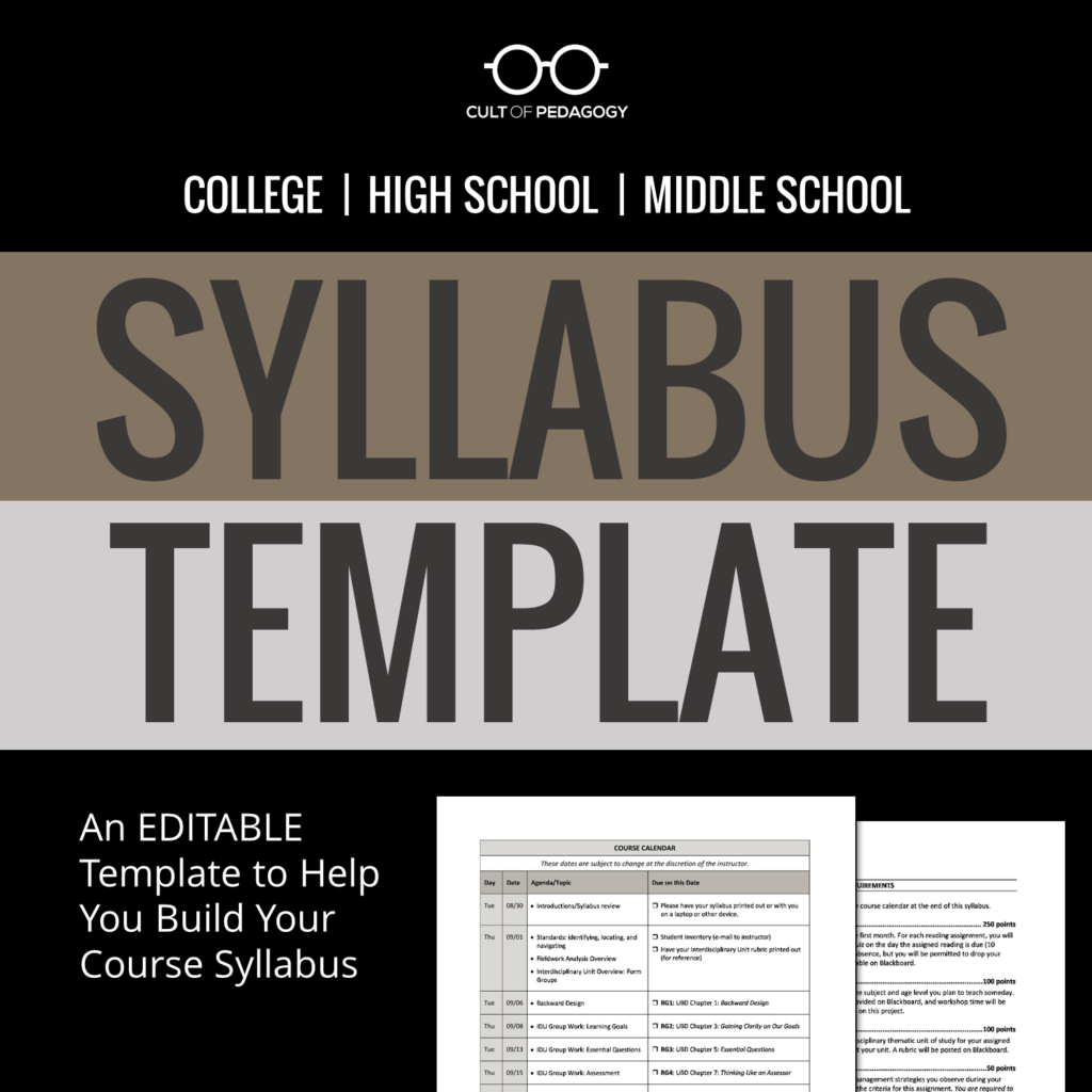 creative writing syllabus template